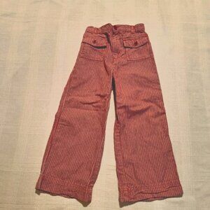 Tea Collection girls size 4 striped pants, 4 pockets, vguc